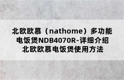 北欧欧慕（nathome）多功能电饭煲NDB4070R-详细介绍 北欧欧慕电饭煲使用方法